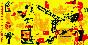 Same design as on the black license 
plate, but this time printed on yellow bumper-sticker paper.