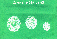 A green envelope with three lace doilies in white printed on it, 
along with the return address, partially shown.