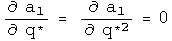 d a1 over d q conjugated  = d a1 over d q conjugated second = 0