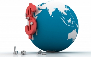 World with dollar sign