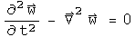Omega double dot -  Laplacian Omega = 0