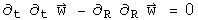 Omega double dot - Laplacian Omega = 0