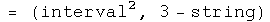 = (interval squared, 3-string)