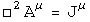 The D'Alembertian operator acing on A superscript mu equals zero.