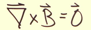 The curl of the B field is zero