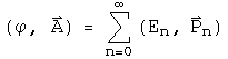 (phi, A) =  the sum from n = 0 to infinity of (E sub n, P sub n)