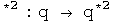 The second conjugate anti-automorphism *2 maps q into q*2