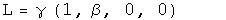 L = gamma(1, beta, 0, 0)
